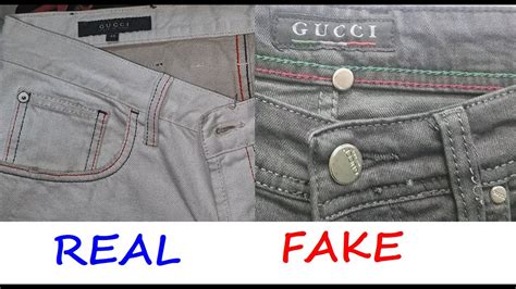 spot fake gucci jeans|Gucci jeans counterfeit.